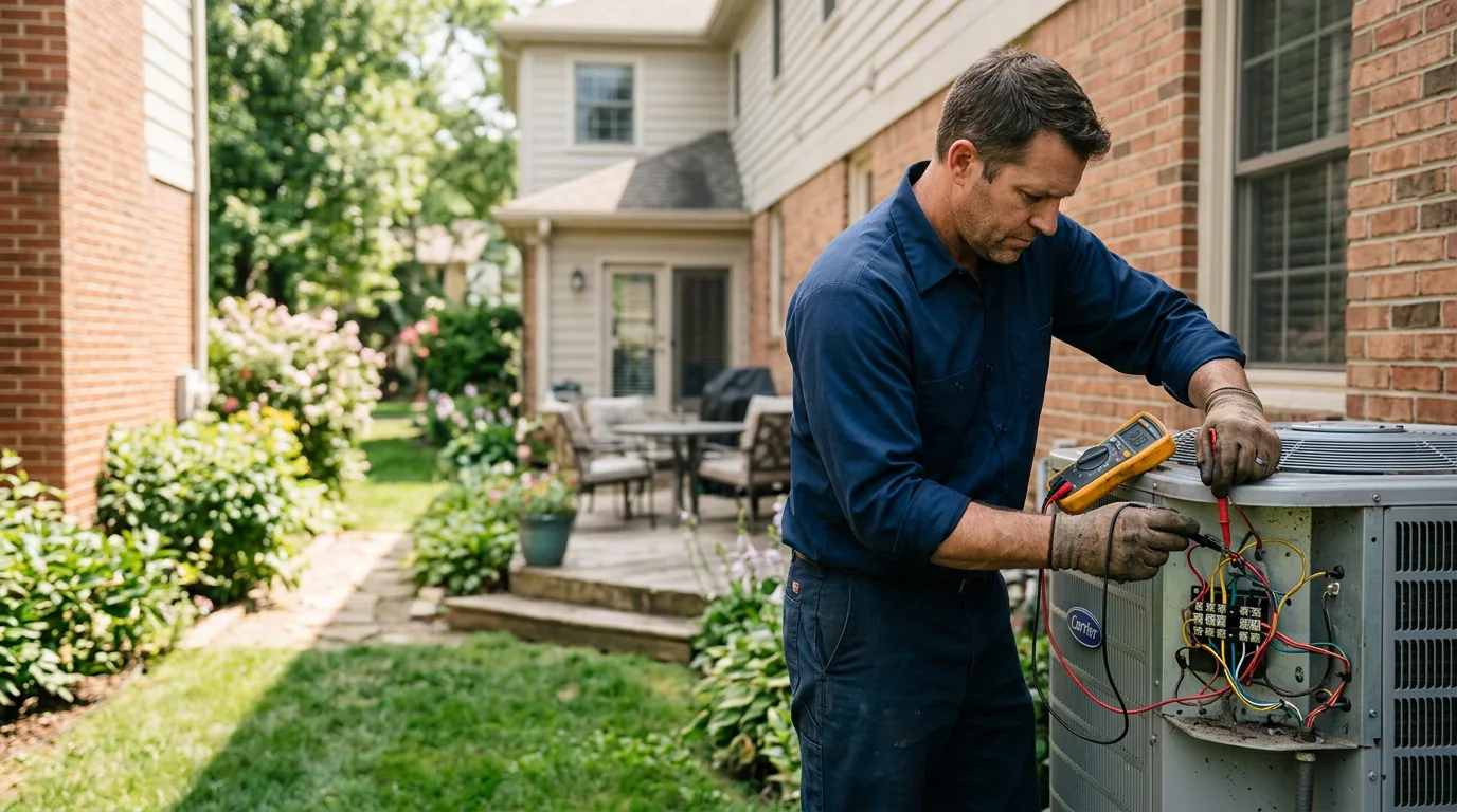 HVAC technician working near Pownal, VT